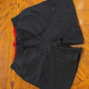 Men's Medium Merona swim trunks suit shorts gently worn 5.5" inseam